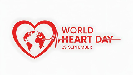 World heart day awareness campaign logo