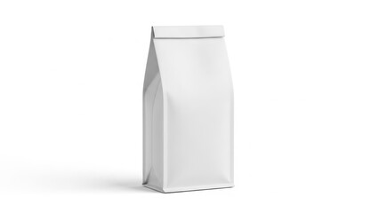 Blank white packaging bag