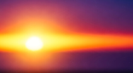 Vibrant Retro Sunset Blur Background with Warm Yellow Orange Purple Colors and Subtle Grain Texture for Design