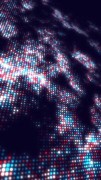 Technologically themed dynamic network particle space wallpaper, 4K