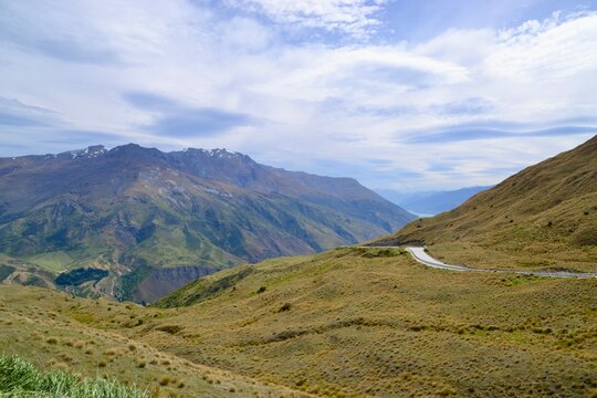Mountain pass outside Queenstown, New Zealand
