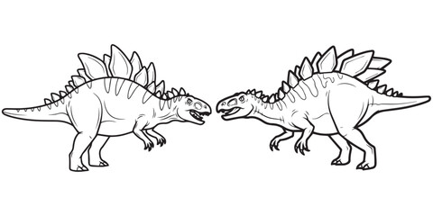 jurassic world animal line art and illustrator eps 10 © Md