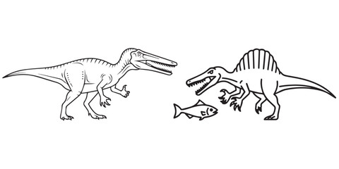 jurassic world animal line art and illustrator eps 10 © Md