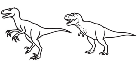 jurassic world animal line art and illustrator eps 10 © Md