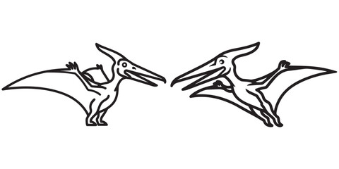 jurassic world animal line art and illustrator eps 10 © Md