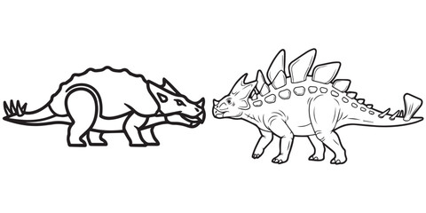  jurassic world animal line art and illustrator eps 10 © Md