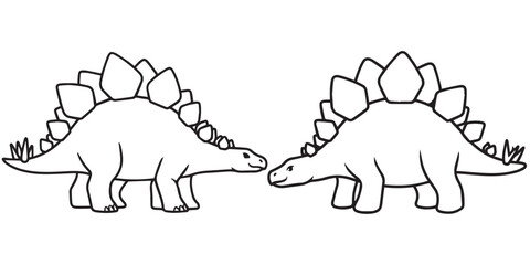  jurassic world animal line art and illustrator eps 10 © Md