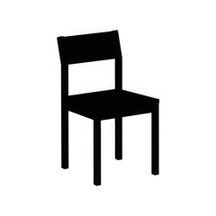 Modern black chair isolated on white background