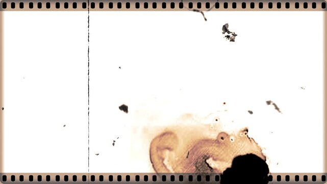 Damaged film strip overlay with grunge