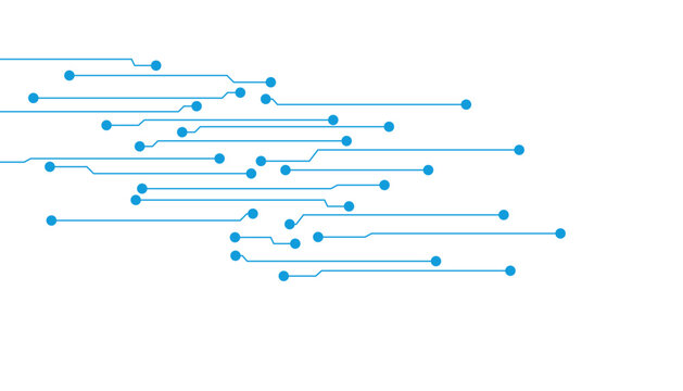 Blue Digital Network Lines and Dots on Black vector