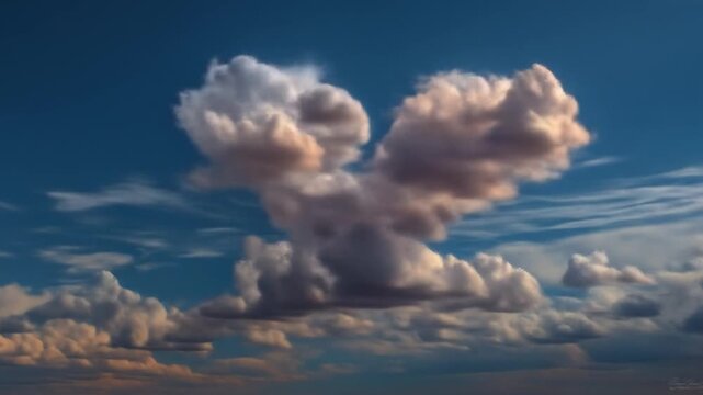 Dramatic sky with clouds and sunlight aerial perspective and atmospheric display