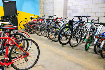 Bicycles Parked in Bike Rack