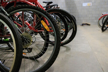 Bicycles Parked in Bike Rack