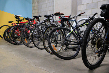 Bicycles Parked in Bike Rack
