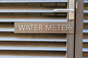 Water Meter Sign Inside Building