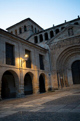 Fototapeta premium Historic architecture with arches and a lantern.. Santillana del Mar, Santander, Spain