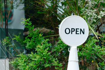 営業中の立札 OPEN オープン