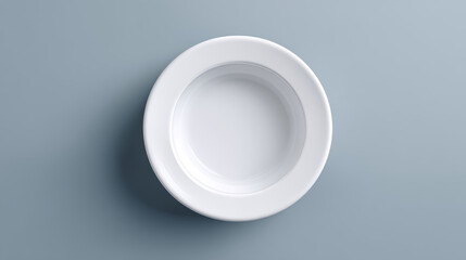 White bowl sits isolated and clean, inviting simple meal