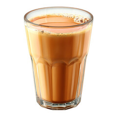 Traditional Pakistani chai tea glass isolated on white