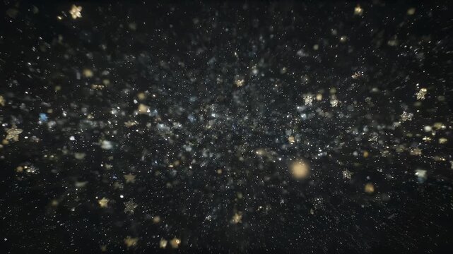 Glimmering stars and celestial bodies scattered across a dark abyss