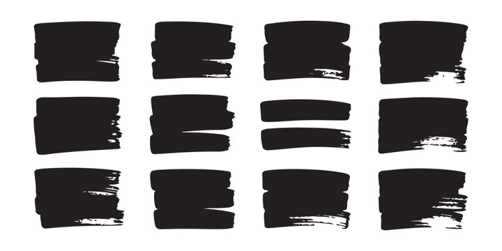 Bold rectangular paint blocks collection featuring thick layered brush strokes and distressed ink stamp textures