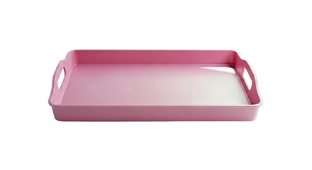 Pink Rectangular Serving Tray with Handles