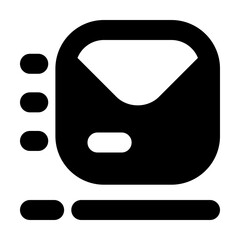 Fast mail Solid Icon style perfect for User Interface, Website, and Apps