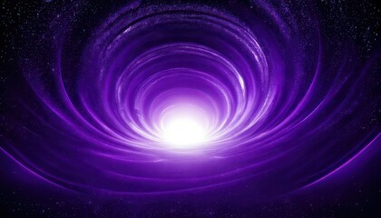 Obraz premium Mystical purple vortex with bright light at the end of tunnel.
