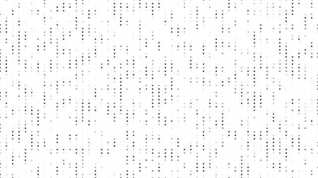 Black dotted animation background with subtle vertical dot grid and noise motion
