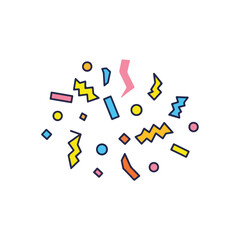 Confetti and Party Streamers Celebration