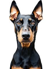 Dog portrait isolated on transparent background. Intelligent domestic animal concept for pet care, loyalty and companionship visuals.