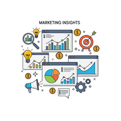 Marketing Analytics Dashboard and Data Charts