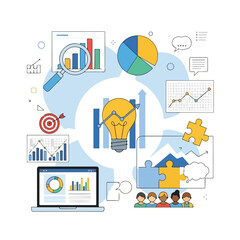 Business Analytics and Data Visualization Concept