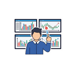 Business Analyst Presenting Data Dashboards