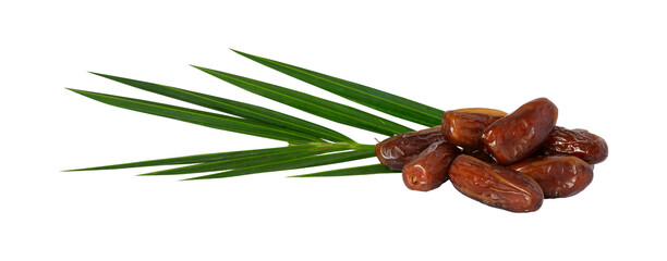 sweet dates palm fruit isolated