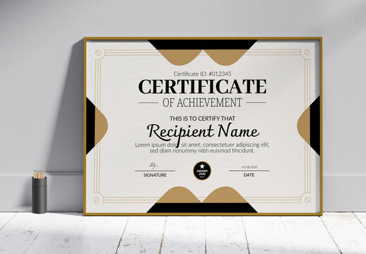Certificate Template Layout