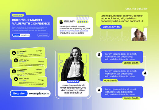 Customer Testimonial and Review UI Template