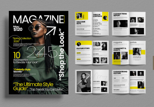 Minimal Style Fashion Magazine Layout