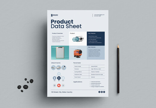 Product Data Sheet Template For Technical And Industrial Products