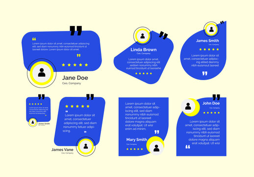 Testimonials Review and Quotes Design Template