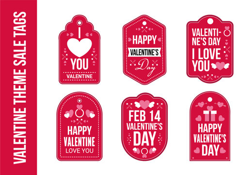 Valentine Theme Sale Tags and Price Tags