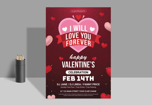 Valentine Flyer Layout