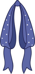 Indigo Polka Dot Hand-Drawn Bows