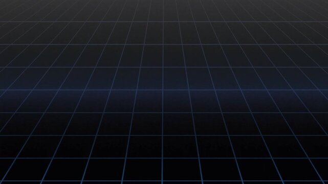 Futuristic Digital Grid Background with Perspective Lines
