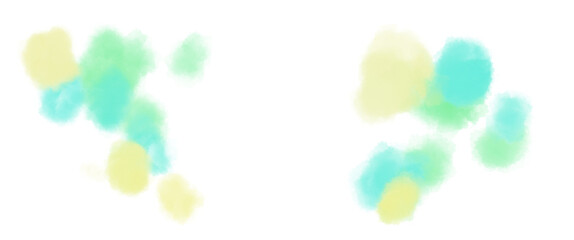 黄緑と黄色の淡い水彩のにじむテクスチャ素材