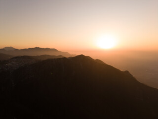 Sunrise over Lushan Mountain in Jiangxi China