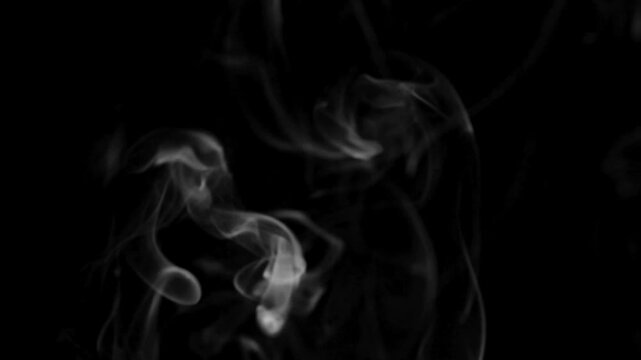 Mystical Smoke Patterns Dance in the Dark Background, Shaping Abstract Art