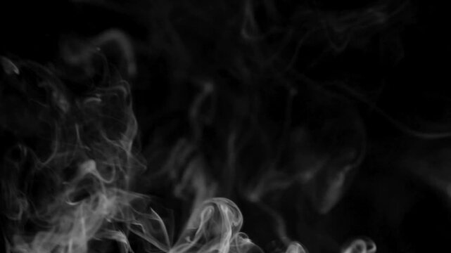Mystical Smoke Patterns Dance in the Dark Background, Shaping Abstract Art