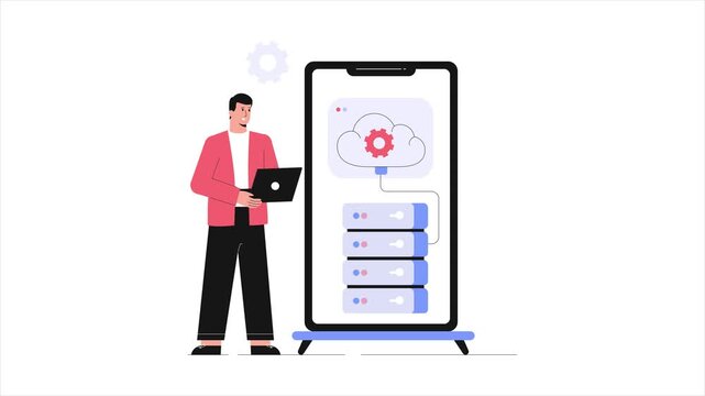 Web Server 2D Animation MP4 File