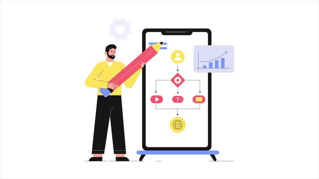 Development Flowchart 2D Animation MP4 File